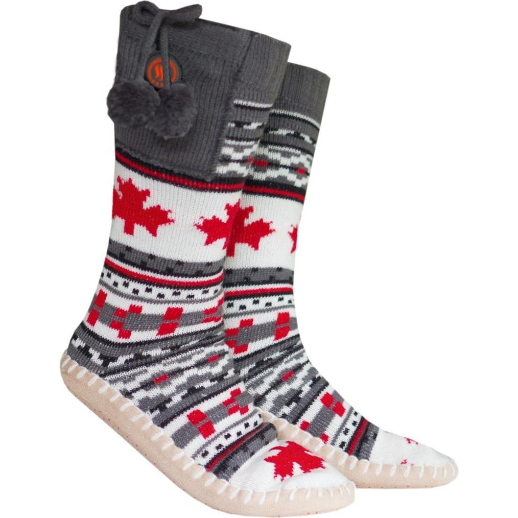 Glovii, Herren, Hausschuhe, GQ4M Slipper Slipper-Stiefel Unisex uni, Grau, Rot, (36, 37, 38, 39, 40)
