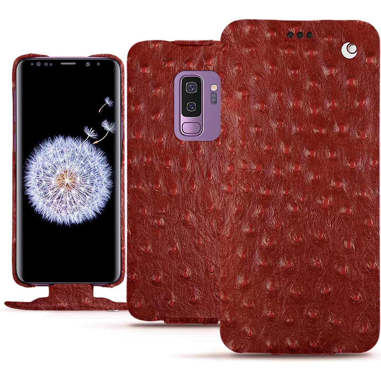 Thumbnail - Noreve Lederschutzhülle vertikal (Samsung Galaxy S9+), Smartphone Hülle, Rot