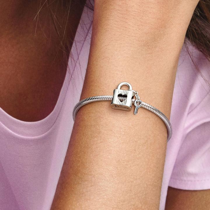 Immagine prodotto Pandora Serratura con fascino e chiave a cuore (Argento 925, Smalto)