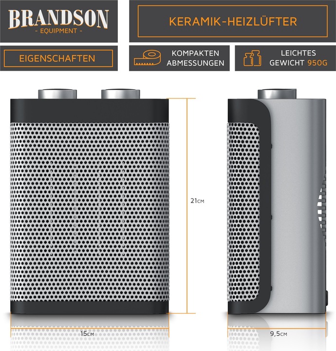 Produktbild Brandson Heizlüfter (1500 W)