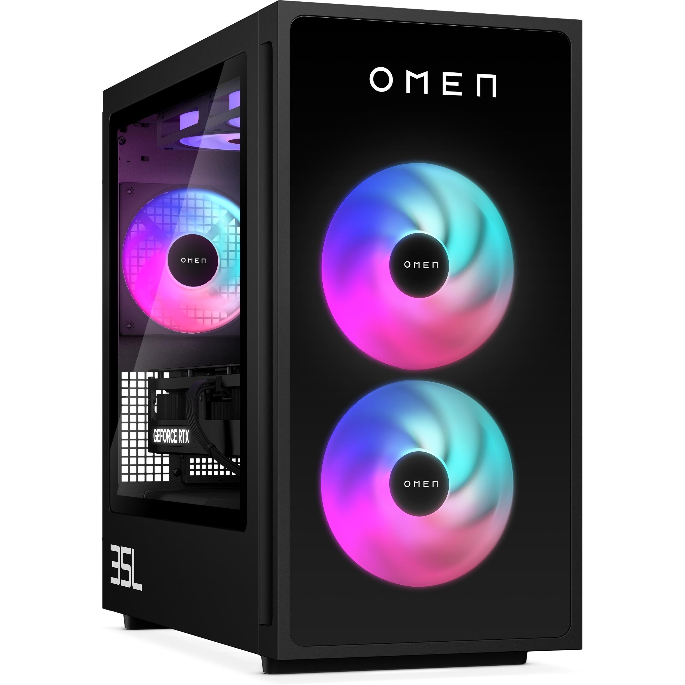 Thumbnail - HP GT16-0026NF/OMEN/TWR/I7/16G/512G/RTX/W11 (Intel Core i7-14700F, 16 GB, 512 GB, GeForce RTX 4060), PC, Schwarz
