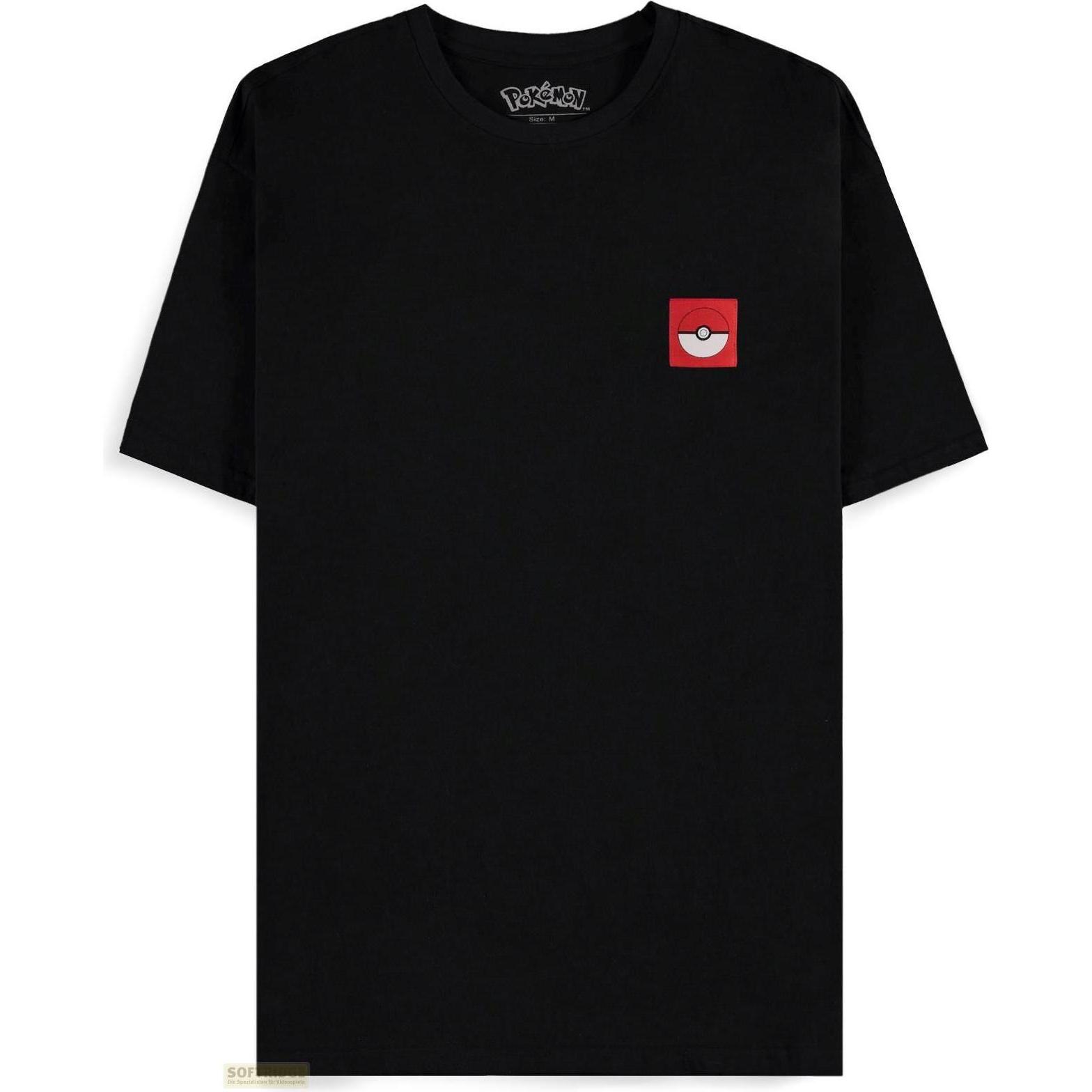 Difuzed, Uomini, Maglietta, Pokémon - Maglietta a maniche corte da uomo con stampa a blocchi di Gengar - L, Nero, (L)