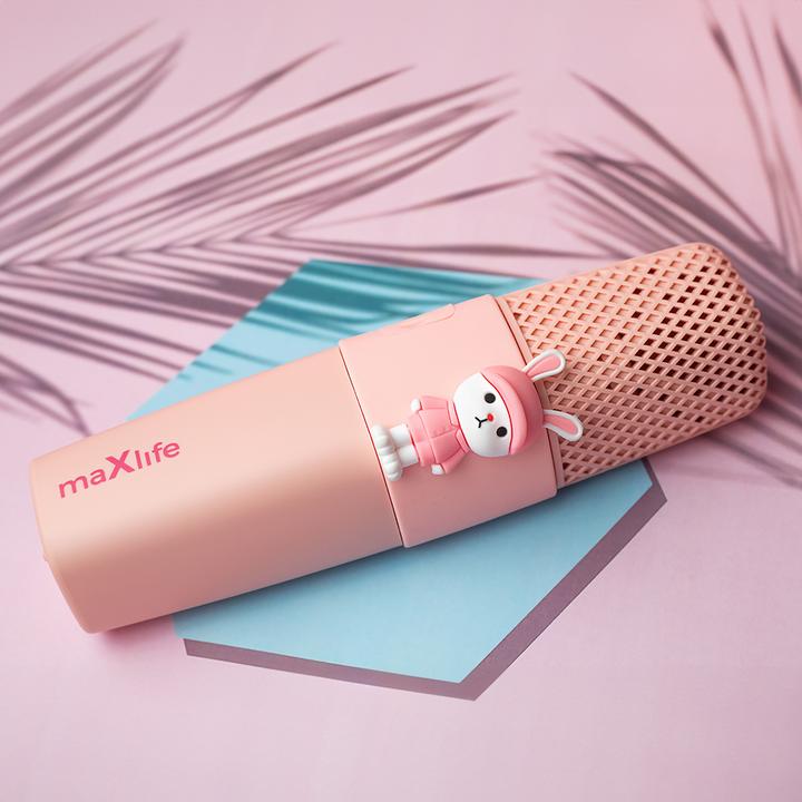 Actual product image Maxlife Bluetooth microphone with speaker Animal MXBM-500 pink