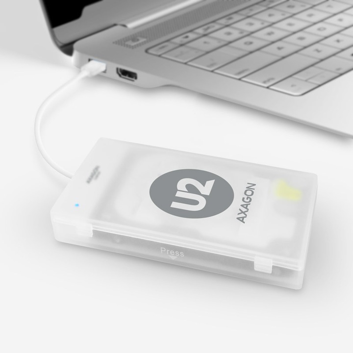 Image du produit Axagon ADSA-1S6 Adaptateur SLIMPort, USB 2.0, 2.5" SSD/HDD, SATA - avec boîtier (2.5")