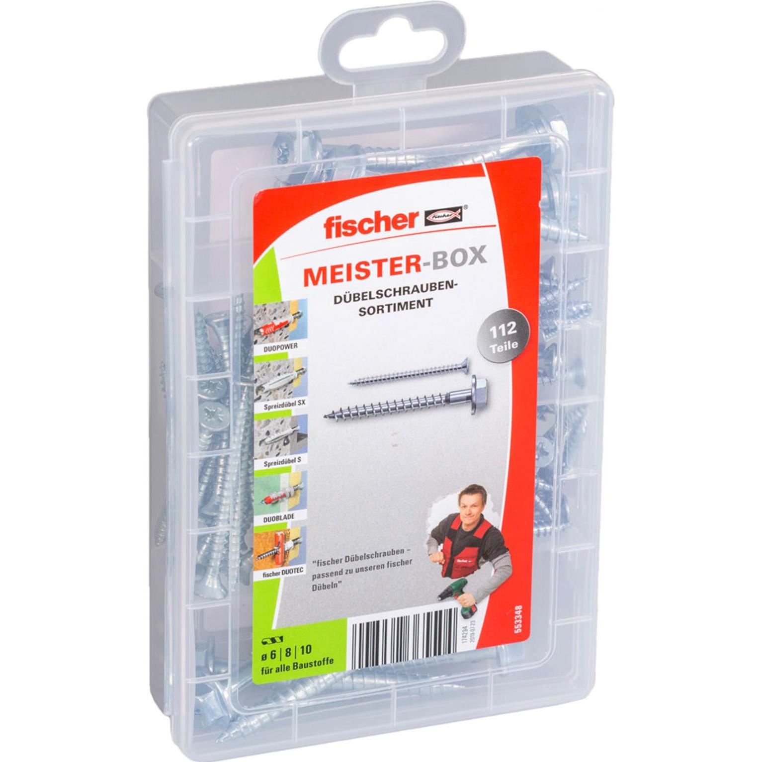 Fischer, Dübel, MeisterBox Dübelschrauben (112) (112 Stk.)