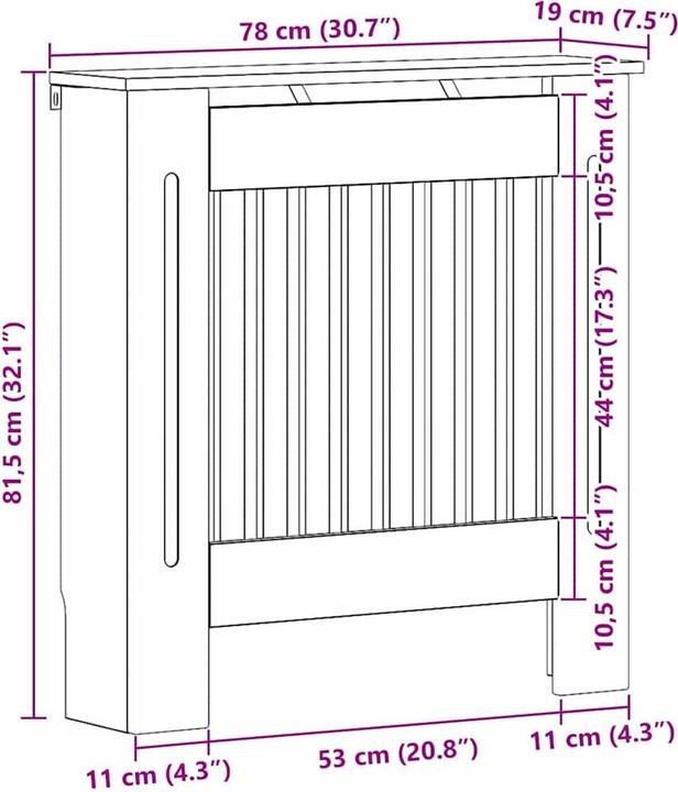 Image du produit vidaXL Heizkörperabdeckung