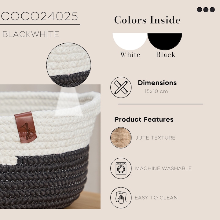 Actual product image Hermia Holden Basket (1 x, 10 x 10 x 15 cm)
