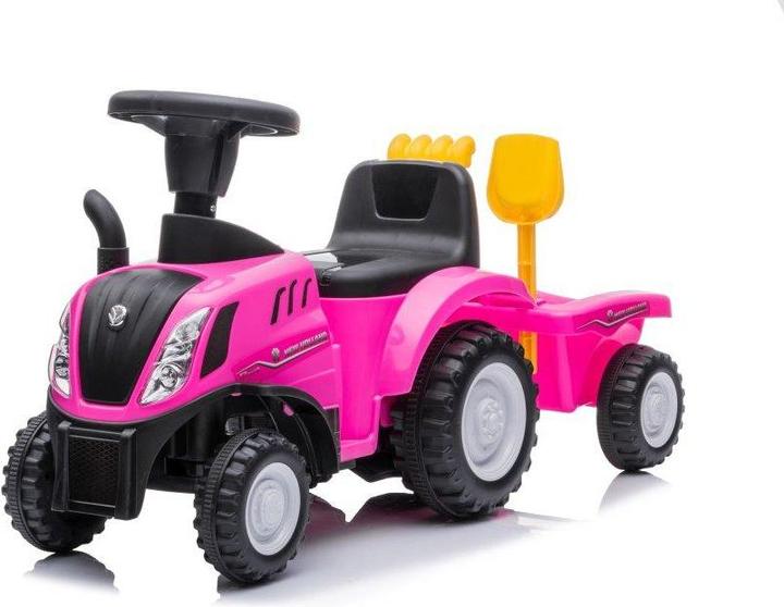 Immagine prodotto Lean Toys Trattore per bambini a spinta con rimorchio e accessori, rosa