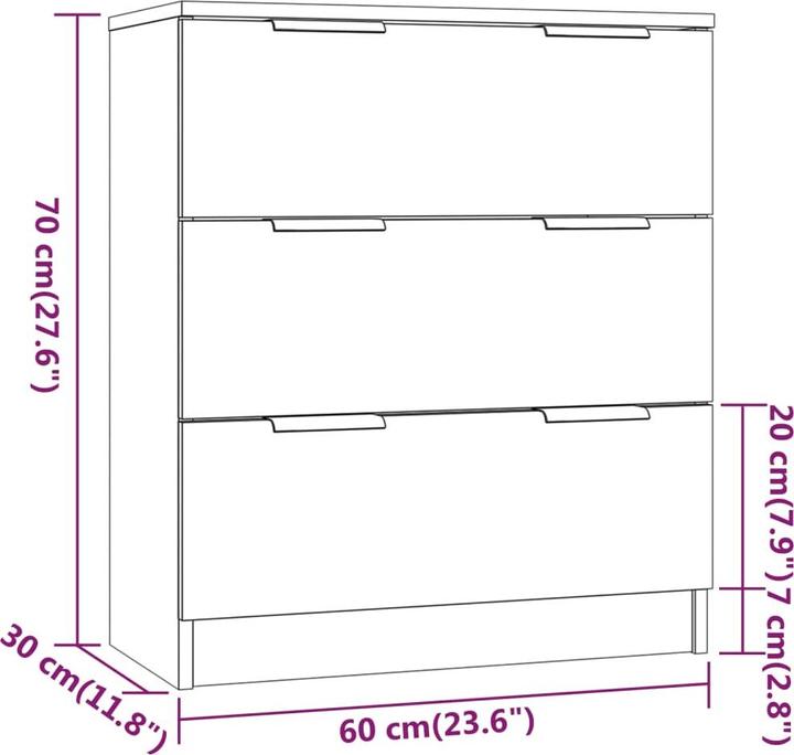 Image du produit vidaXL Sideboard (60 x 30 x 70 cm)