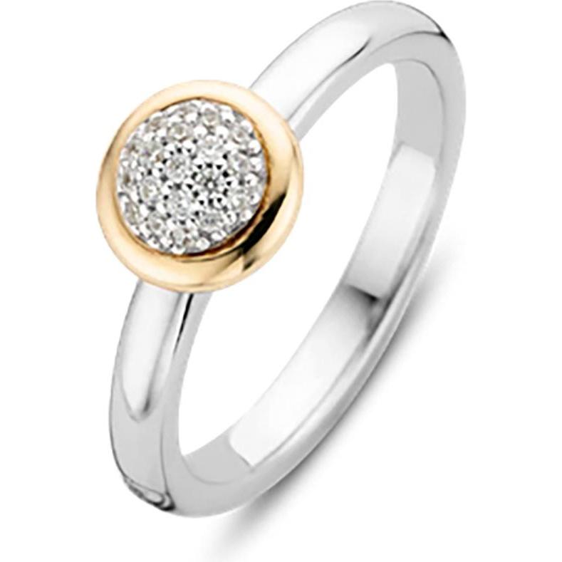 Thumbnail - Ti Sento Milano, Ring, Ring mit Zirkonia bicolor vergoldet 12102ZY, (56, 925 Silber)