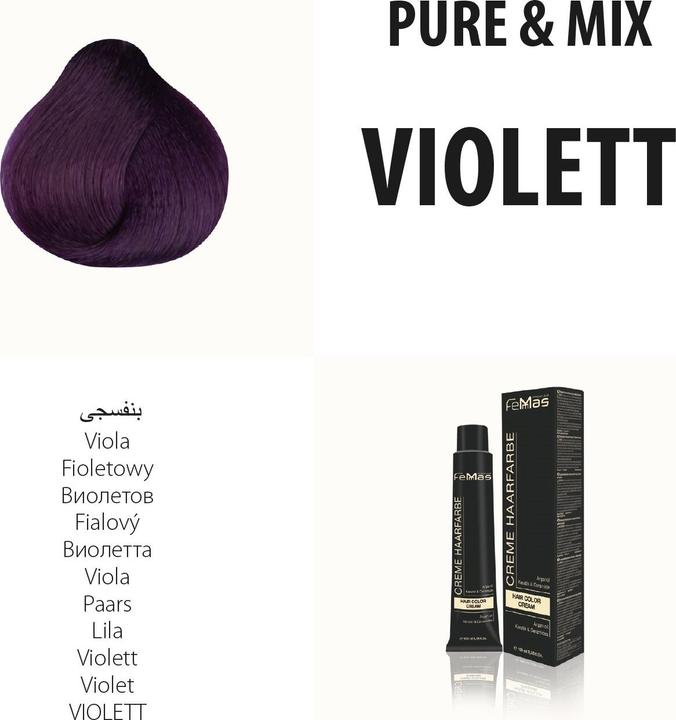 Image du produit FemMas Violet) Couleur des cheveux Pure & Mix 100ml (Violet)