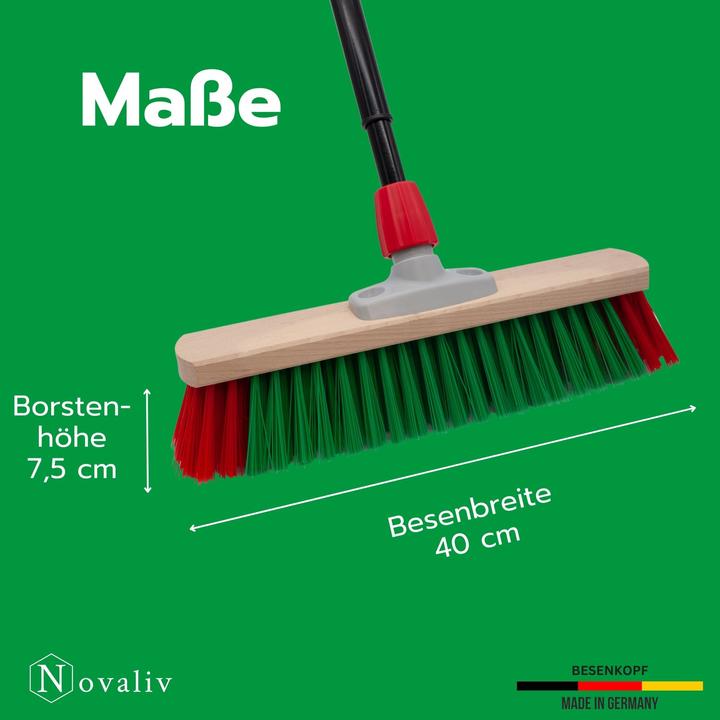Actual product image Novaliv Sweeping Broom Broom with telescopic handle Street broom with handle Garden broom Industrial broom (1 pcs.)
