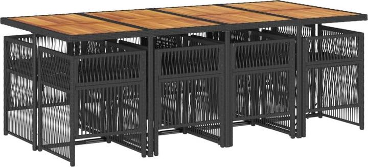 Actual product image vidaXL Garden furniture dining set garden set seating group 5 pcs. beige poly rattan (110 cm)