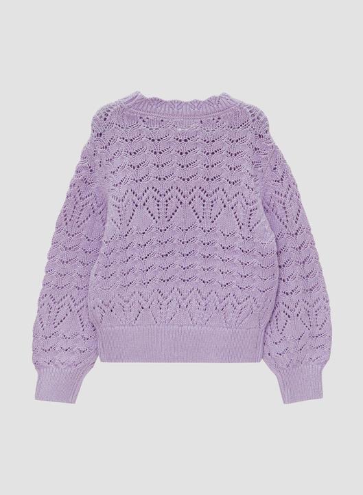 Produktbild s.Oliver Strickpullover Loose-Fit-Pullover mit Ajour-Muster (98)