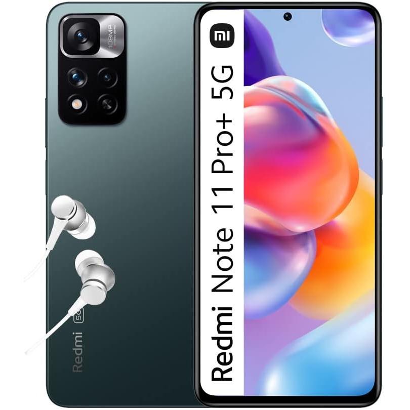 Xiaomi Note 11 Pro+ 5G (128 GB, Forest Green, 6.67", Dual SIM, 5G), Smartphone, Grün