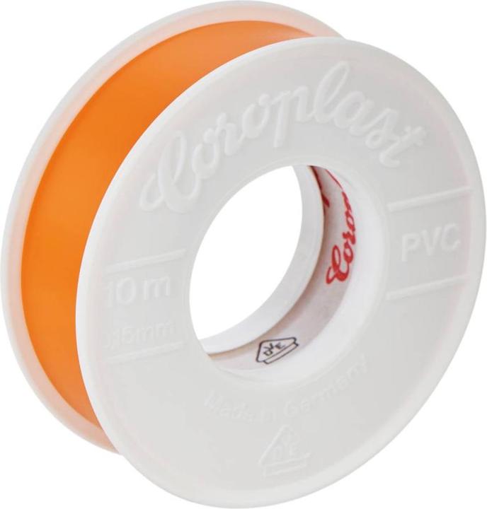 Productafbeelding Coroplast Premium isolatietape Isolerend plakband 0,10x15mm x 10m oranje (15 mm)