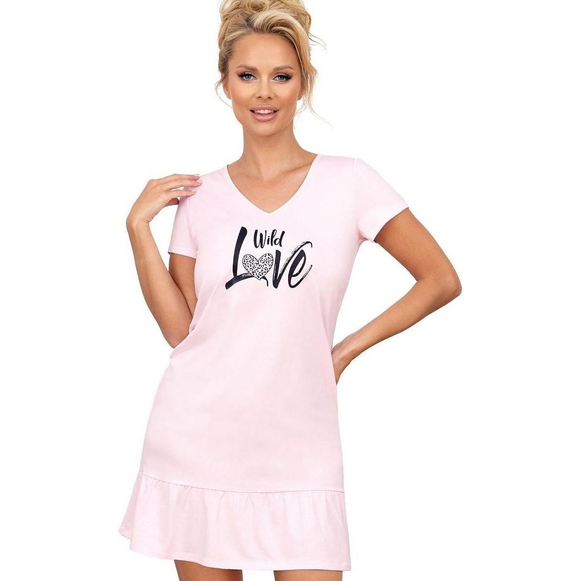 Donna, Damen, Pyjama, Nachthemd, Rosa, (38)
