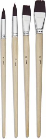 Produktbild Pebeo 4 Flache + runde ML-Pinsel Polybr