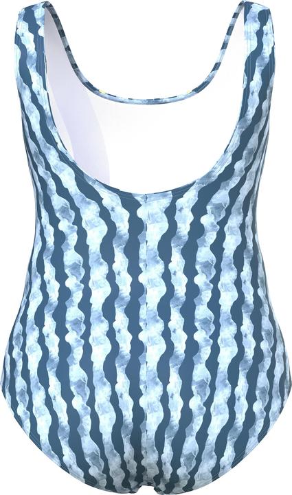 Produktbild Ulla Popken Badeanzug, Wellenmuster, Piping, ohne Softcups, recycelt (46)
