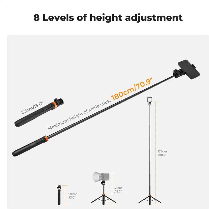 Produktbild K&F Concept MS24 69"/175cm Selfie Stick