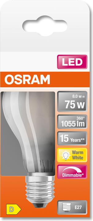 Actual product image Osram Retrofit Classic A (E27, 7.80 W, 1055 lm, 1 x, D)