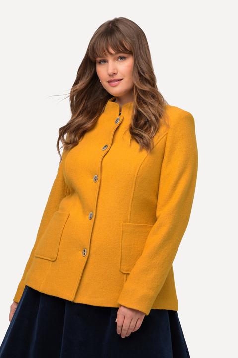 Actual product image Ulla Popken Boiled Wool Princess Seam Jacket (50)