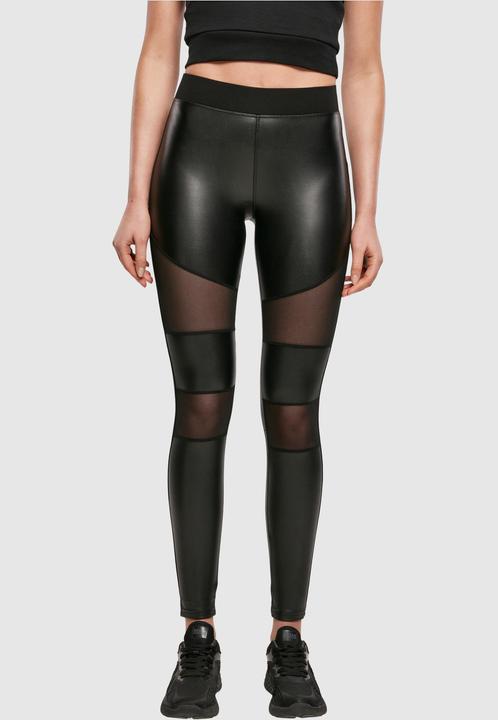 Produktbild Urban Classics Ladies Tech Mesh Faux Leather Leggings (XS)