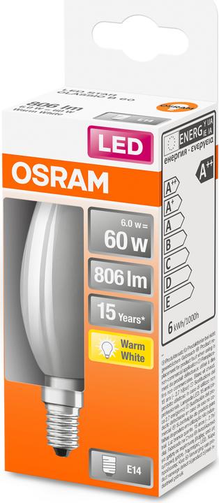 Image du produit Osram Star Classic B (E14, 6 W, 806 lm, 1 x, D)