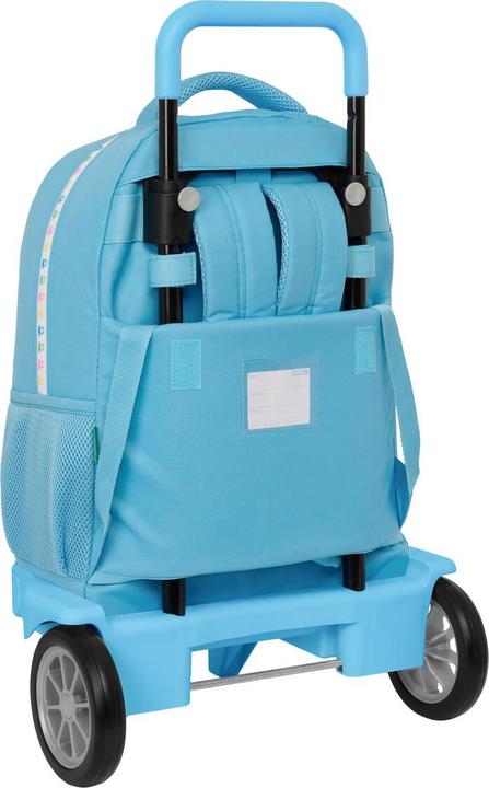 Image du produit Benetton Sac à dos scolaire à roulettes Spring Bleu ciel 33 X 45 X 22 cm