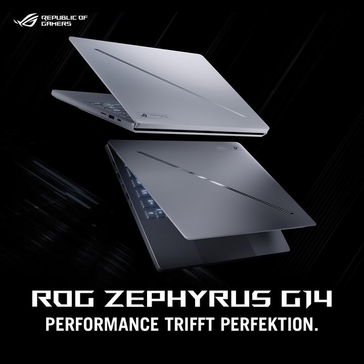 Actual product image ASUS ROG Zephyrus G14 (14.02", AMD Ryzen AI 9 HX 370, 32 GB, 2000 GB, DE)