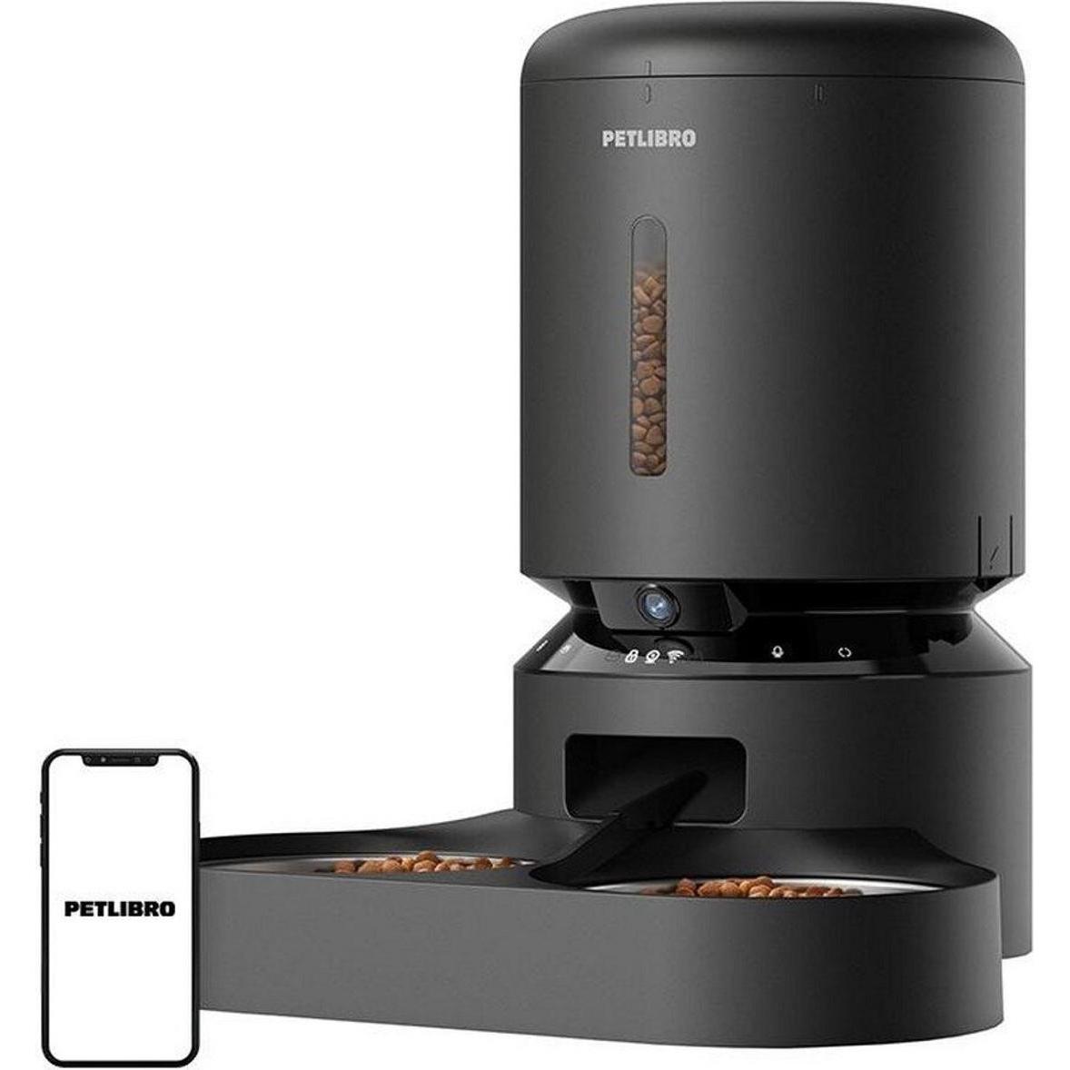 Meilleurs prix pour Petlibro Granary camera kama dispenser with double bowl, 5L (black) (500 cl), Gamelle