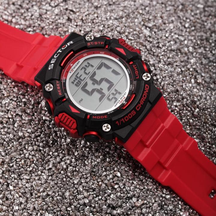 Actual product image Sector R3251544002 EX-32 Men's digital watch 40mm 10ATM (Digital watch, 40 mm)