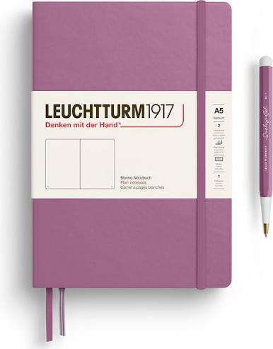 Actual product image Leuchtturm1917 Lighthouse Medium Blank.D.Rose (145 x 210 mm, Plain, Hardcover)