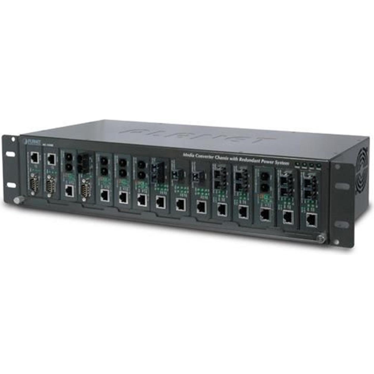 Planet 15-slot 48,3cm19Zoll Medienkonverter Chassis mit redundanter Energie-Option (Media Konverter), Netzwerk Zubehör