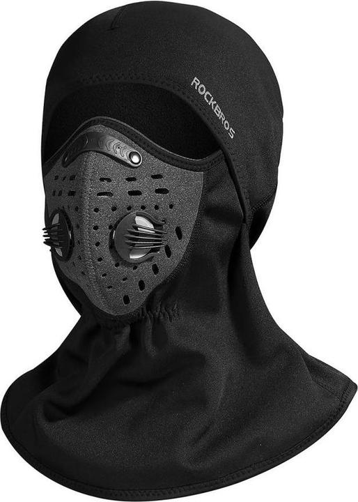 Rockbros LF7127-1 New Velvet Sports Balaclava with Filter - Black