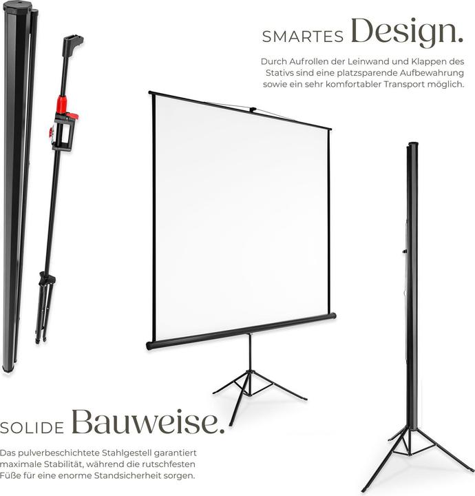 Produktbild tectake Stativ Beamer Leinwand (84.25", 1:1)