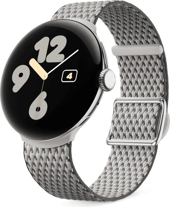 Google Armband (41 mm, Edelstahl, recyceltes Polyester-Garn, Google Pixel 3)