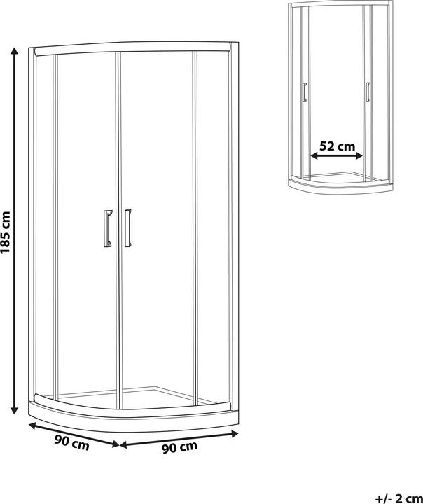 Actual product image Beliani Jukatan (90 cm, 90 cm, 185 cm)