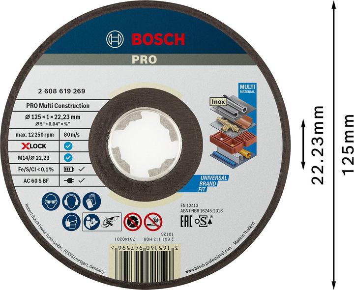 Bosch Professional Zubehör X-Lock Multiconstructie