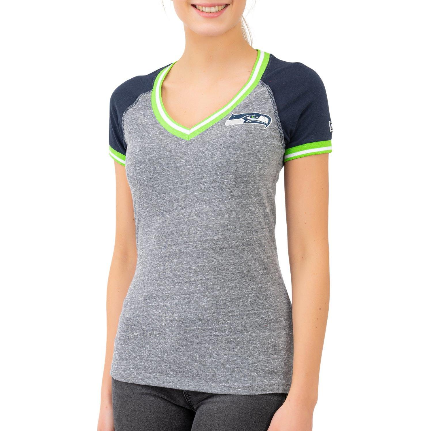 New Era, Damen, Shirt, NFL Jersey Contrast Seattle Seahawks, Grau, (XL)