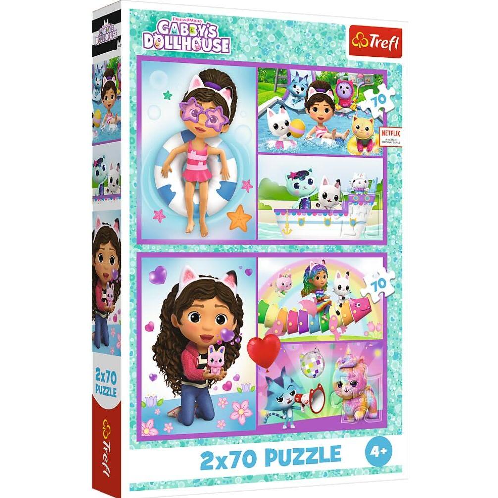Trefl Multicolore Puzzle 2 X 70 – Gabby's Dollhouse (70 Pezzi)
