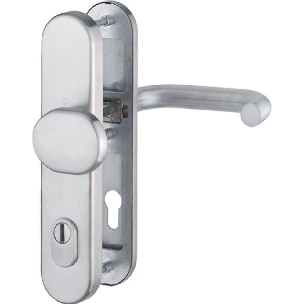 Hoppe, Türgriff + Fenstergriff, Schutzgarnitur Paris E86G/3332ZA/3310/138Z Edelstahl F69 92 mm 67-72 mm (Türgarnitur)
