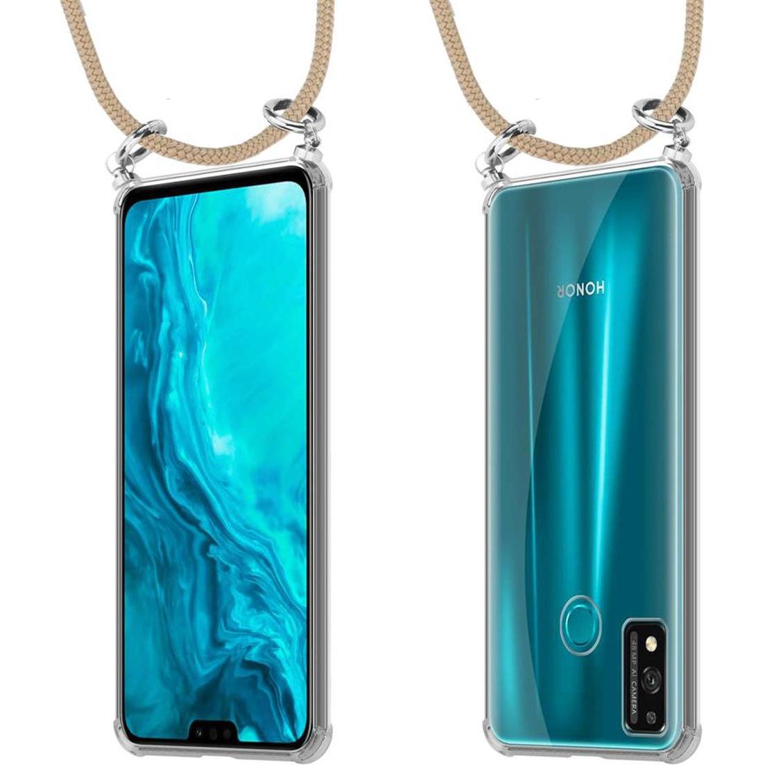 Thumbnail - Cadorabo TPU Handy Kette SILBER Cover, Handykette, Braun