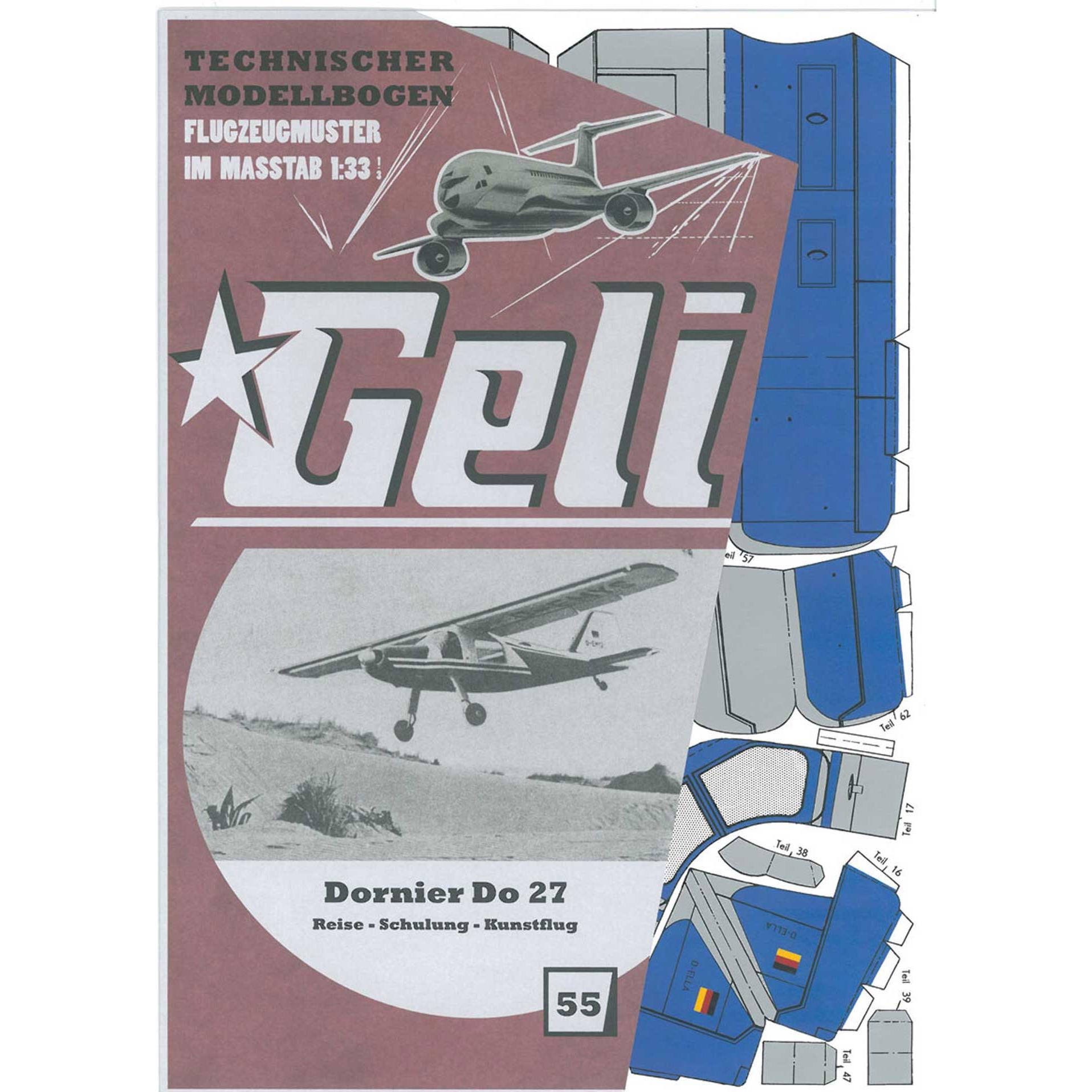 Geli dornier do-27 kartonmodell