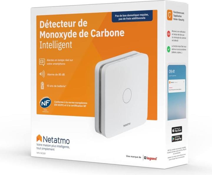 Actual product image Netatmo Intelligent Carbon Monoxide Detector