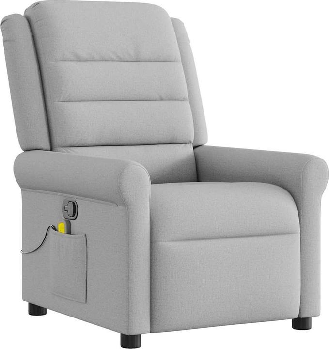 Immagine prodotto vidaXL Poltrona massaggiante in tessuto cloud grey poltrona TV massaggiante