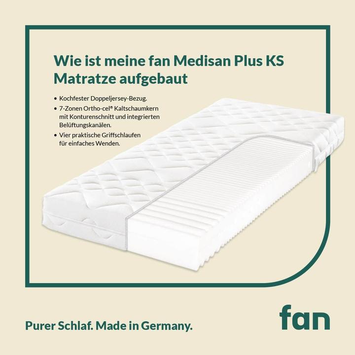 Produktbild Mara Vital Testsieger Matratze 2025 - Komfortschaummatratze - f.a.n. Medisan Plus KS (80 x 200 cm)