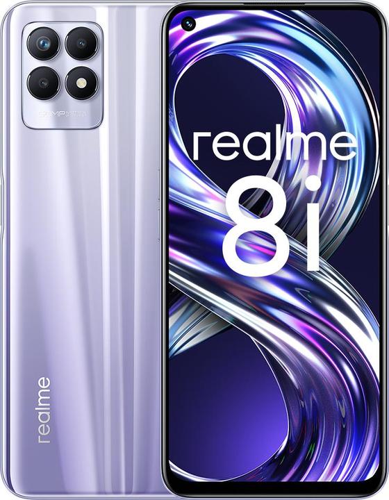 Produktbild realme 8i (64 GB, Stellar Purple, 6.60", Dual SIM + SD, 4G)