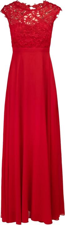 Kraimod Abito da donna con scollo a V, gonna chiffon e dettaglio traforato (34)