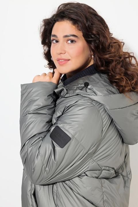 Image du produit Ulla Popken Manteau matelassé, capuche et cordon de serrage, poignets coupe-vent. Coupe évasée. (42, 44)